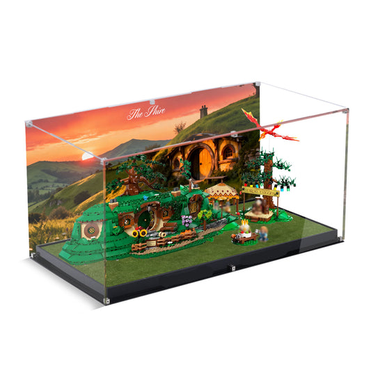 BrickArmor Display Case for LEGO 10354 Lord of The Rings: The Shire Set,Innovative Magnetic Front Panel Dustproof Display Box Compatible with Lego 10354(Only Box, Model Not Included)