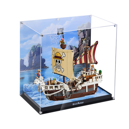 BrickArmor Display Case for LEGO Move forward to the pirate ship Melley(Box Only，Model Not Included)