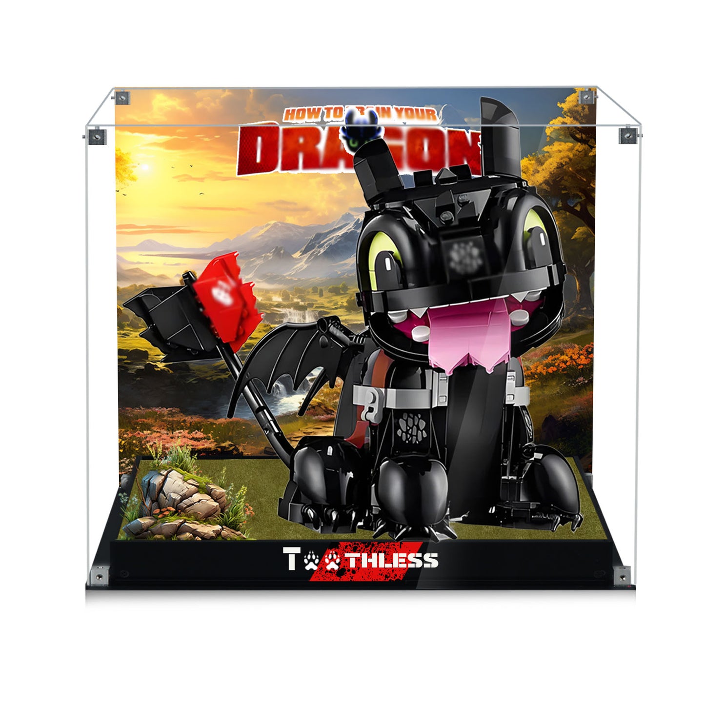 BrickArmor Display Case for LEGO How to Train Your Dragon: Toothless 10375 Building Set, Dustproof Clear Display Box Compatible with Lego 10375 (Box Only, Model Not Included)