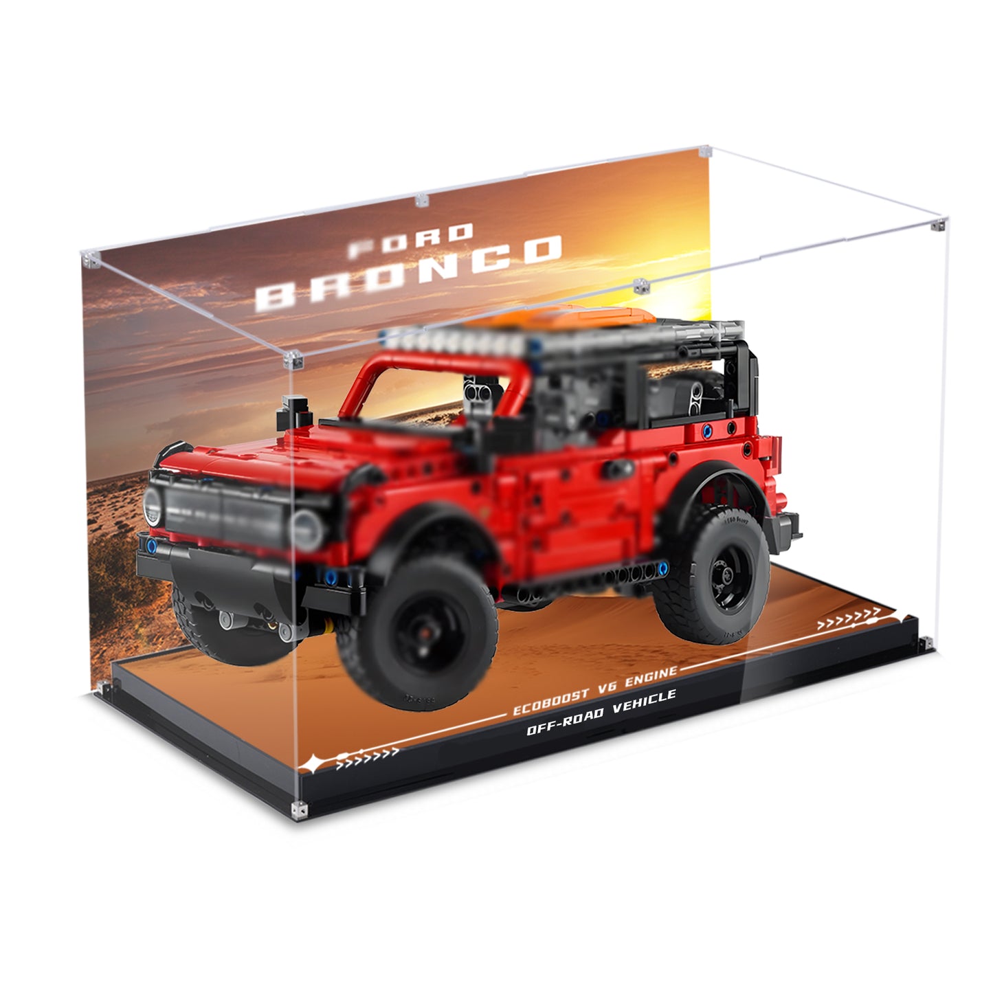 BrickArmor Display Case for LEGO 42213 Ford Bronco SUV Technic Car Building Set,Dustproof Clear Display Box Compatible with Lego 42213 (Box Only，Model Not Included)