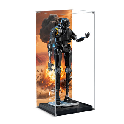 Acrylic Display Case Compatible with Lego75434 K-2SO Security Droid Building Set,Dustproof Clear Display Box Compatible with Lego75434(Box Only, Model Not Included