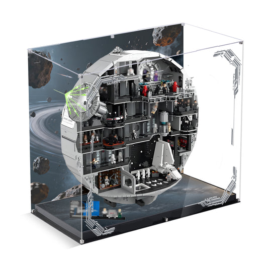 Acrylic Display Case Compatible with Lego 75419 UCS Death Star 2025 Building Set,Innovative Magnetic Front  Dustproof Display Box Compatible with Lego75419 (Box Only, Model Not Included)