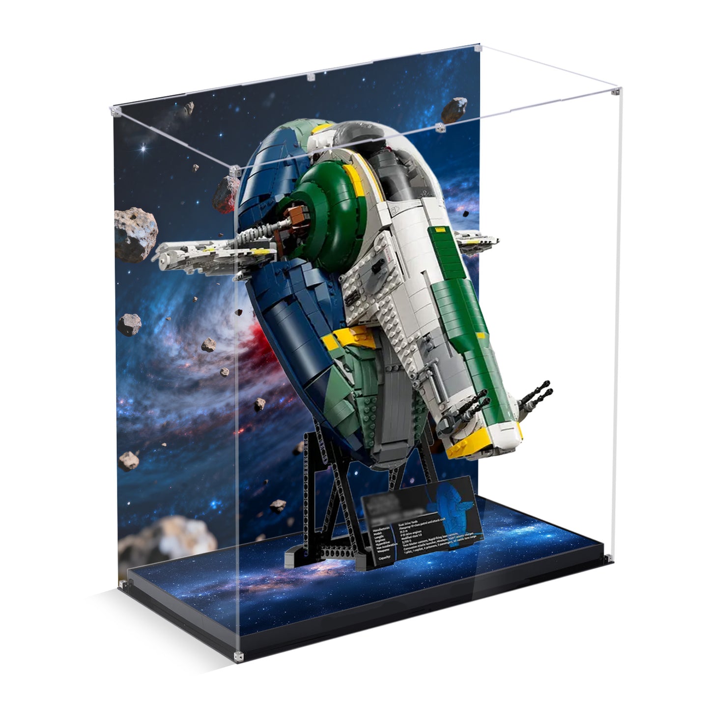 BrickArmor Display Case for LEGO 75409 Jango Fett's Firespray Building Set,Dustproof Clear Display Box Compatible with Lego75409 Class Starship(Box Only，Model Not Included)