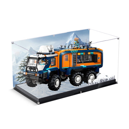BrickArmor Display Case for LEGO 60471 Arctic Explorer Science Lab Truck Set,Innovative Magnetic Front Panel Dustproof Display Box Compatible with Lego 60471 (Only Box, Model Not Included)