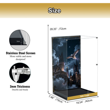 BrickArmor Display Case for LEGO 76454 Hogwarts Castle Building Set,Dustproof Clear Display Box Compatible with Lego76454(Box Only，Model Not Included)