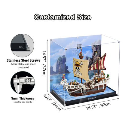 BrickArmor Display Case for LEGO Move forward to the pirate ship Melley(Box Only，Model Not Included)