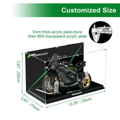 BrickArmor Display Case for LEGO Kawasaki H2R motorcycle 42170