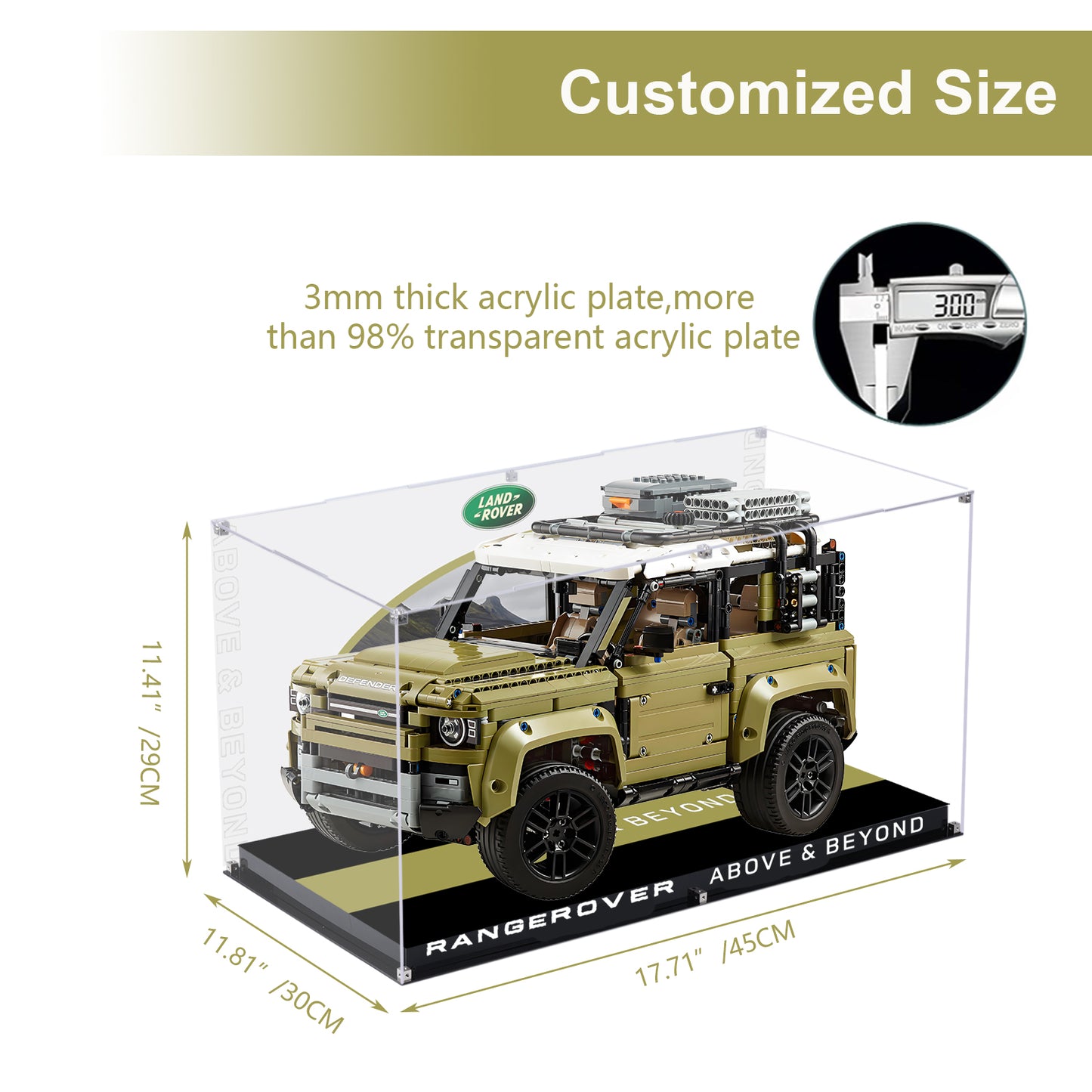 BrickArmor Display Case for LEGO Land Rover Defender 42110