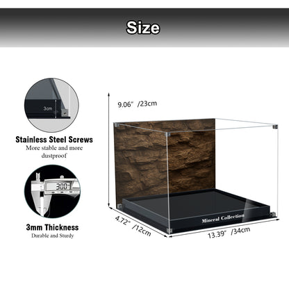 BrickArmor Display Case for LEGO Mineral Collection 21362, Creative Magnetic Front Panel, Dustproof Clear Display Box Compatible with Lego 21362 (Box Only, Model Not Included)