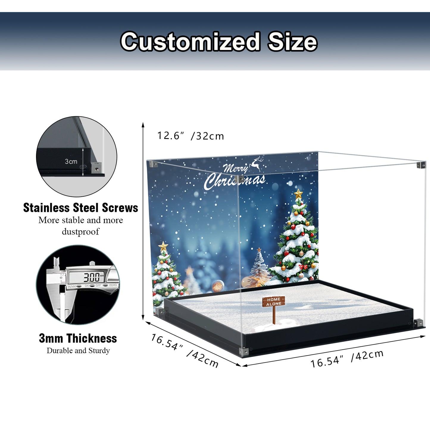 BrickArmor Display Case for LEGO 21330 Home Alone McCallisters House Building Set,Dustproof Clear Display Box Compatible with Lego21330 Home Alone(Box Only，Model Not Included)