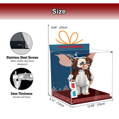 BrickArmor Display Case for LEGO 21361 Gizmo The Little Monster Building Set,Dustproof Clear Display Box Compatible with Lego21361 Gremlins(Box Only，Model Not Included)