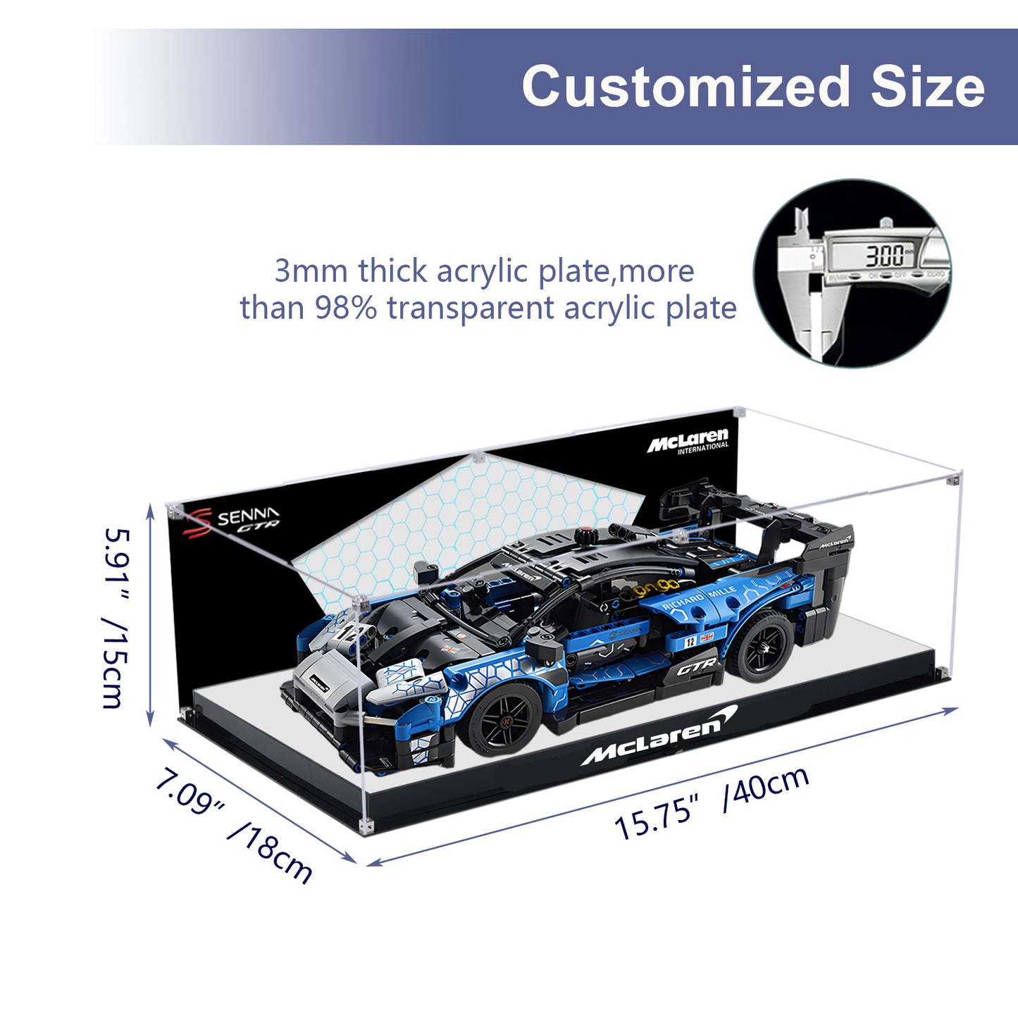 BrickArmor Display Case for LEGO McLaren 42123