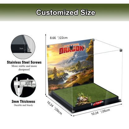 BrickArmor Display Case for LEGO How to Train Your Dragon: Toothless 10375 Building Set, Dustproof Clear Display Box Compatible with Lego 10375 (Box Only, Model Not Included)