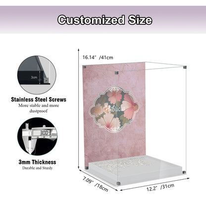 BrickArmor Display Case for LEGO 10372 Hibiscus Flowers Building Set,Dustproof Clear Display Box Compatible with Lego10372（Box Only, Model Not Included）