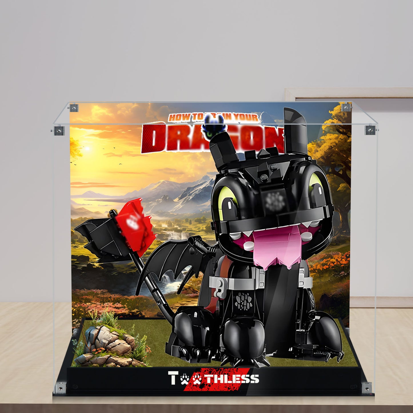 BrickArmor Display Case for LEGO How to Train Your Dragon: Toothless 10375 Building Set, Dustproof Clear Display Box Compatible with Lego 10375 (Box Only, Model Not Included)