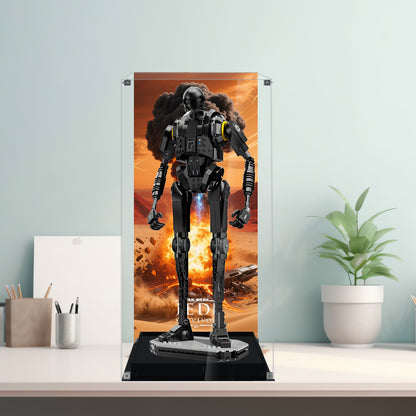 Acrylic Display Case Compatible with Lego75434 K-2SO Security Droid Building Set,Dustproof Clear Display Box Compatible with Lego75434(Box Only, Model Not Included
