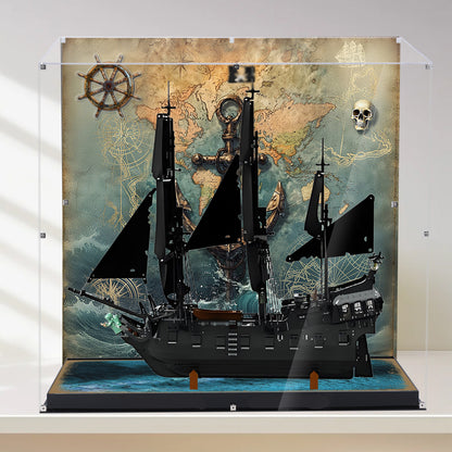 BrickArmor Display Case for LEGO 10365 Black Pearl Ship Building Set,Dustproof Clear Display Box Compatible with Lego10365(Box Only，Model Not Included)