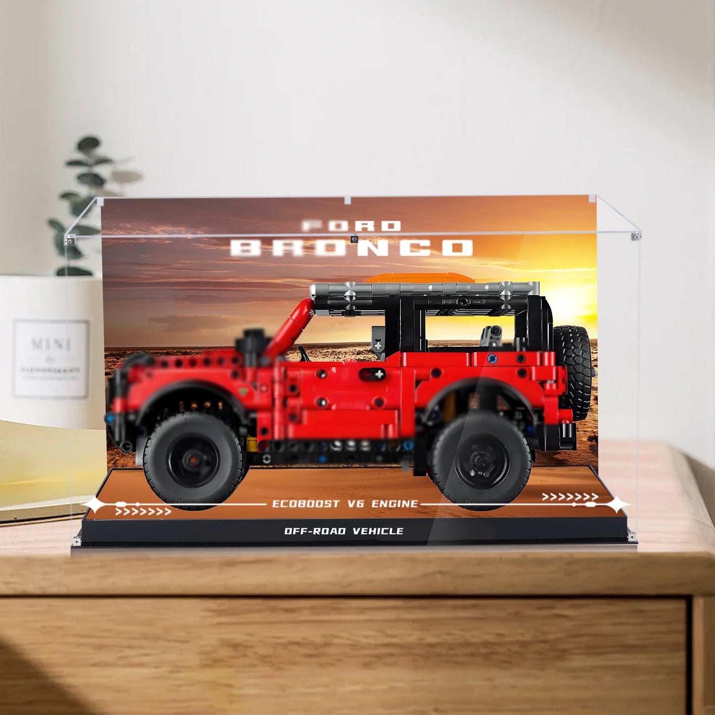 BrickArmor Display Case for LEGO 42213 Ford Bronco SUV Technic Car Building Set,Dustproof Clear Display Box Compatible with Lego 42213 (Box Only，Model Not Included)