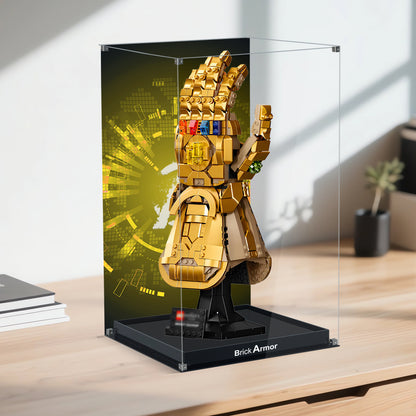 BrickArmor Display Case for LEGO 76191 Thanos's Infinity Gauntlet Set,Dustproof Clear Display Box Compatible with Lego 76191 (Box Only，Model Not Included)
