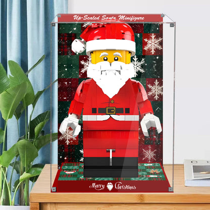 BrickArmor Display Case for LEGO 40820 Santa Minifigure Set,Innovative Magnetic Front Panel Dustproof Display Box Compatible with Lego 40820 (Only Box, Model Not Included)