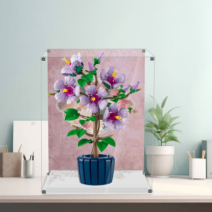 BrickArmor Display Case for LEGO 10372 Hibiscus Flowers Building Set,Dustproof Clear Display Box Compatible with Lego10372（Box Only, Model Not Included）