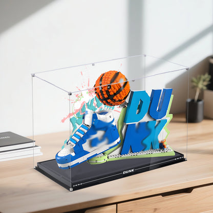 BrickArmor Display Case for LEGO 43008 Set x Nike Dunk Building Set,Dustproof Clear Display Box Compatible with Lego43008( Only Case，Model Not Included)