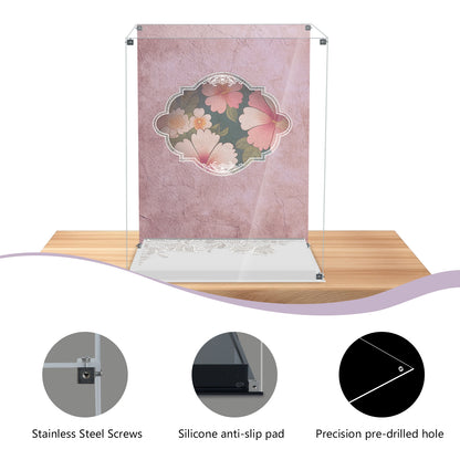 BrickArmor Display Case for LEGO 10372 Hibiscus Flowers Building Set,Dustproof Clear Display Box Compatible with Lego10372（Box Only, Model Not Included）