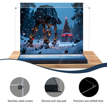 BrickArmor Display Case for LEGO 40806 Gingerbread House at-at Walker Building Set,Dustproof Clear Display Box Compatible with Lego 40806(Box Only，Model Not Included)