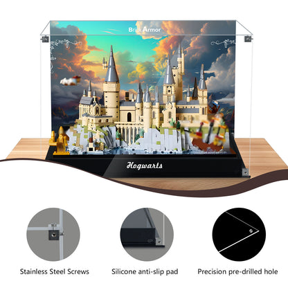 Acrylic Display Case Compatible with Lego 76419 Hogwarts Castle and Grounds Building Set，Dustproof Clear Display Box Compatible with Lego 76419 Harry Potter (Box Only，Model Not Included)