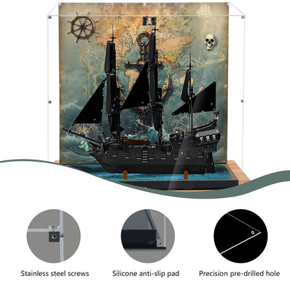 BrickArmor Display Case for LEGO 10365 Black Pearl Ship Building Set,Dustproof Clear Display Box Compatible with Lego10365(Box Only，Model Not Included)