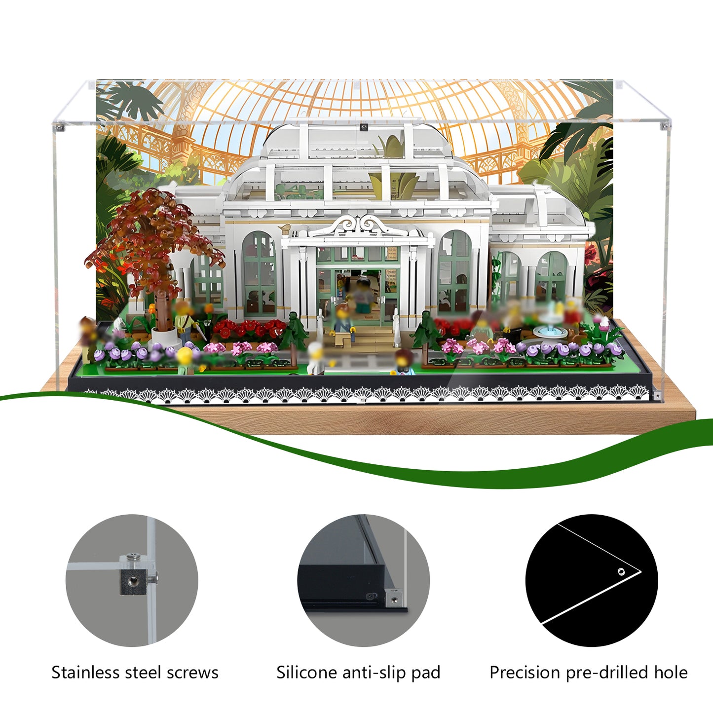 BrickArmor Display Case for LEGO 21353 Botanical Garden Building Set,Dustproof Clear Display Box Compatible with Lego 21353(Box Only，Model Not Included)