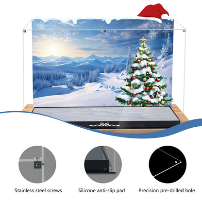 Acrylic Display Case Compatible with Lego 10339 Santa Claus Post Office Set,Innovative Magnetic Front Dustproof Display Box Compatible with Lego 10339 (Box Only, Model Not Included)