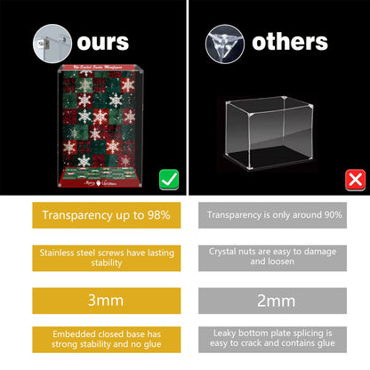 BrickArmor Display Case for LEGO 40820 Santa Minifigure Set,Innovative Magnetic Front Panel Dustproof Display Box Compatible with Lego 40820 (Only Box, Model Not Included)