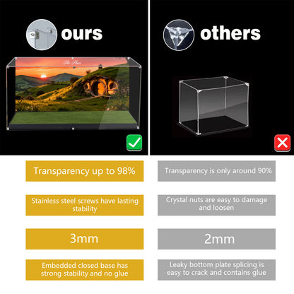 BrickArmor Display Case for LEGO 10354 Lord of The Rings: The Shire Set,Innovative Magnetic Front Panel Dustproof Display Box Compatible with Lego 10354(Only Box, Model Not Included)