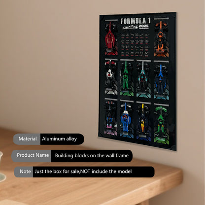 Display Wallboard Compatible with Lego 66802 Collectible F1 Model Car Building Set,Dustproof Clear Display Box Compatible with Lego Speed Champions Ultimate Formula 1(Box Only，Model Not Included)