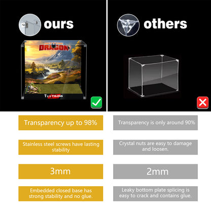 BrickArmor Display Case for LEGO How to Train Your Dragon: Toothless 10375 Building Set, Dustproof Clear Display Box Compatible with Lego 10375 (Box Only, Model Not Included)