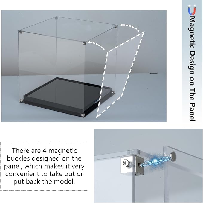 BrickArmor Display Case for LEGO 10372 Hibiscus Flowers Building Set,Dustproof Clear Display Box Compatible with Lego10372（Box Only, Model Not Included）