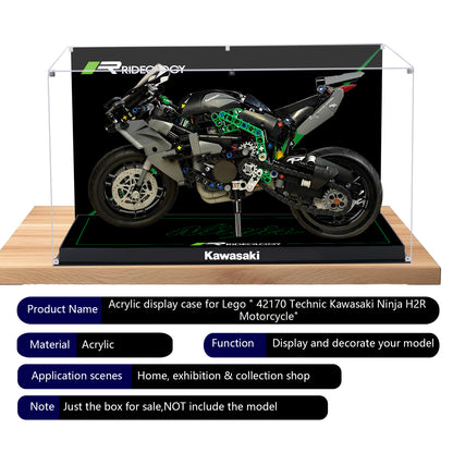 BrickArmor Display Case for LEGO Kawasaki H2R motorcycle 42170