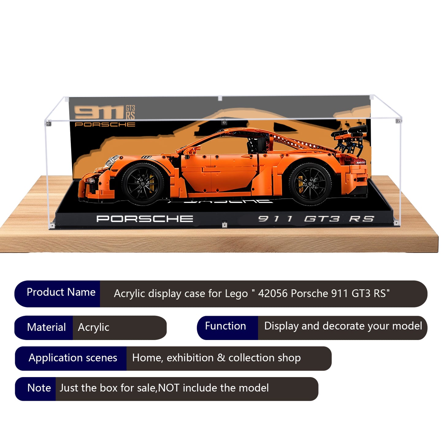 BrickArmor Display Case for LEGO Porsche GT3 42056