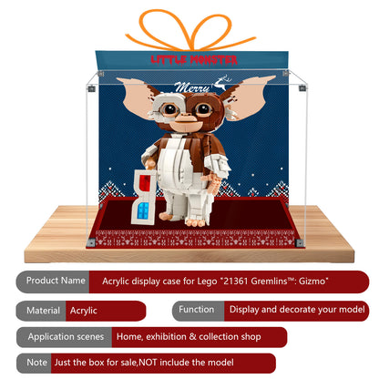 BrickArmor Display Case for LEGO 21361 Gizmo The Little Monster Building Set,Dustproof Clear Display Box Compatible with Lego21361 Gremlins(Box Only，Model Not Included)