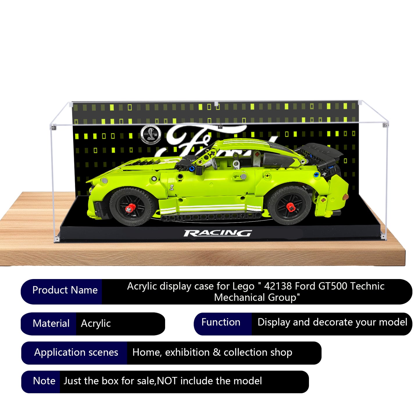 BrickArmor Display Case for LEGO Ford GT500 42138