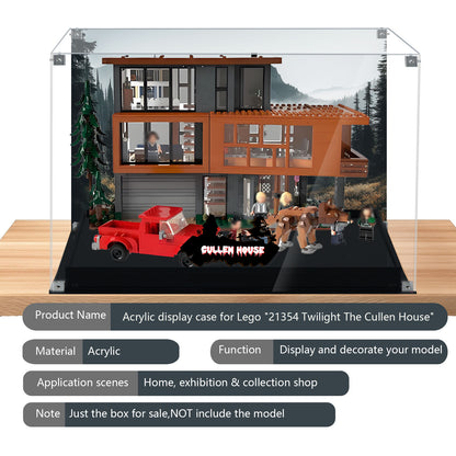 BrickArmor Display Case for LEGO 21354 Twilight The Cullen House Building Set,Dustproof Clear Display Box Compatible with Lego21354(Box Only，Model Not Included)