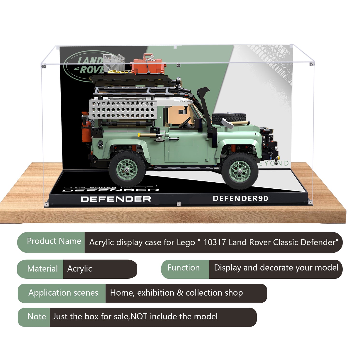 BrickArmor Display Case for LEGO Land Rover Defender 10317