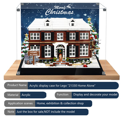 BrickArmor Display Case for LEGO 21330 Home Alone McCallisters House Building Set,Dustproof Clear Display Box Compatible with Lego21330 Home Alone(Box Only，Model Not Included)