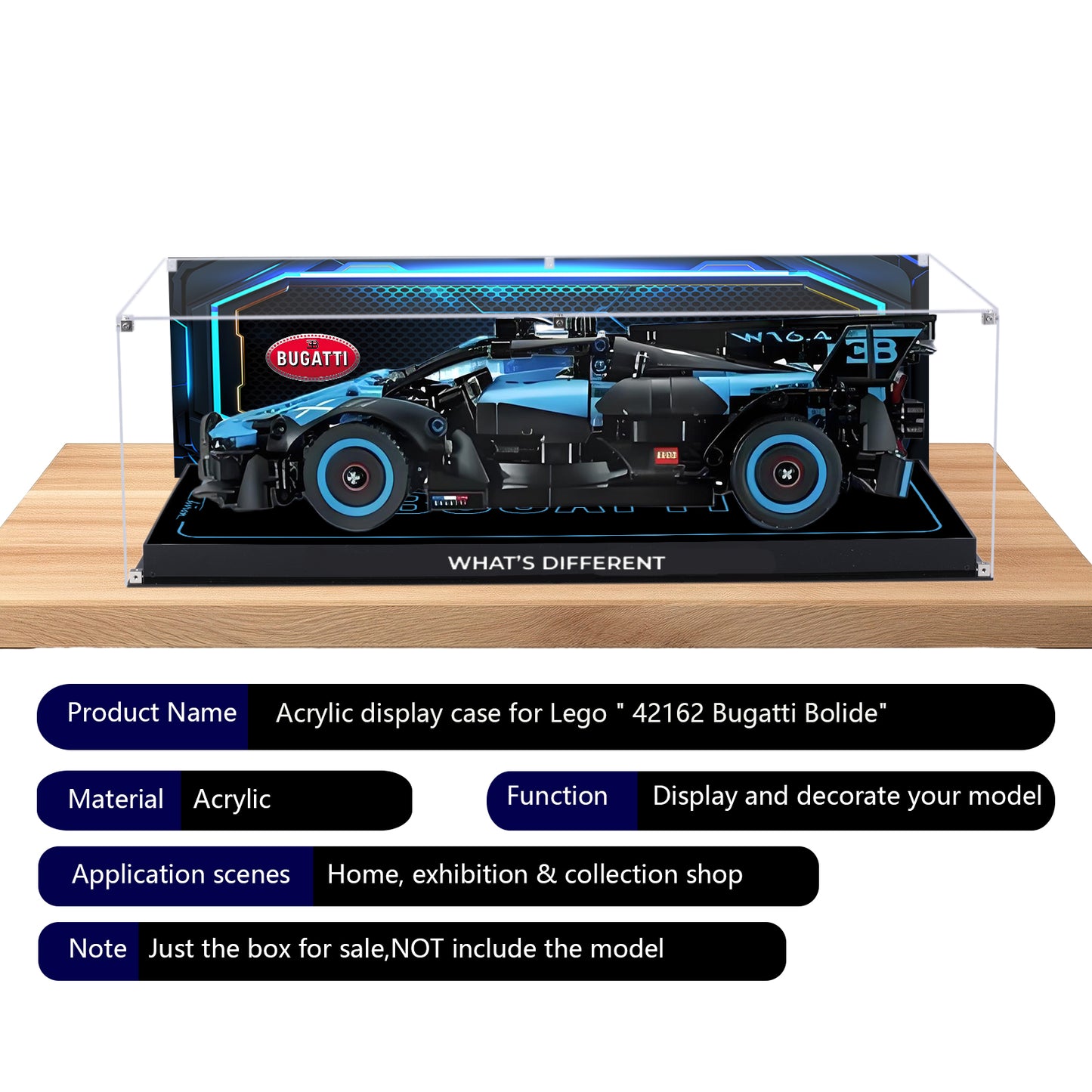 BrickArmor Display Case for LEGO Bugatti 42162
