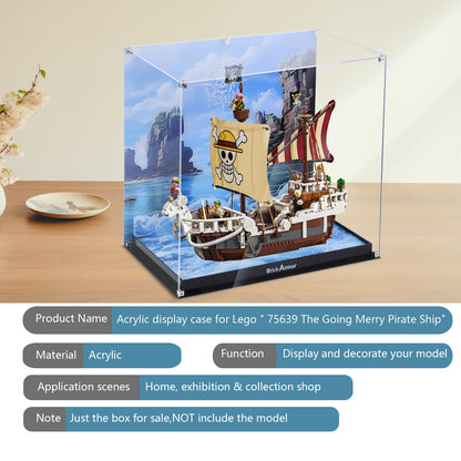 BrickArmor Display Case for LEGO Move forward to the pirate ship Melley(Box Only，Model Not Included)