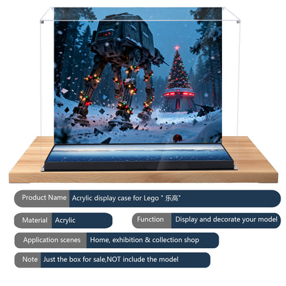 BrickArmor Display Case for LEGO 40806 Gingerbread House at-at Walker Building Set,Dustproof Clear Display Box Compatible with Lego 40806(Box Only，Model Not Included)