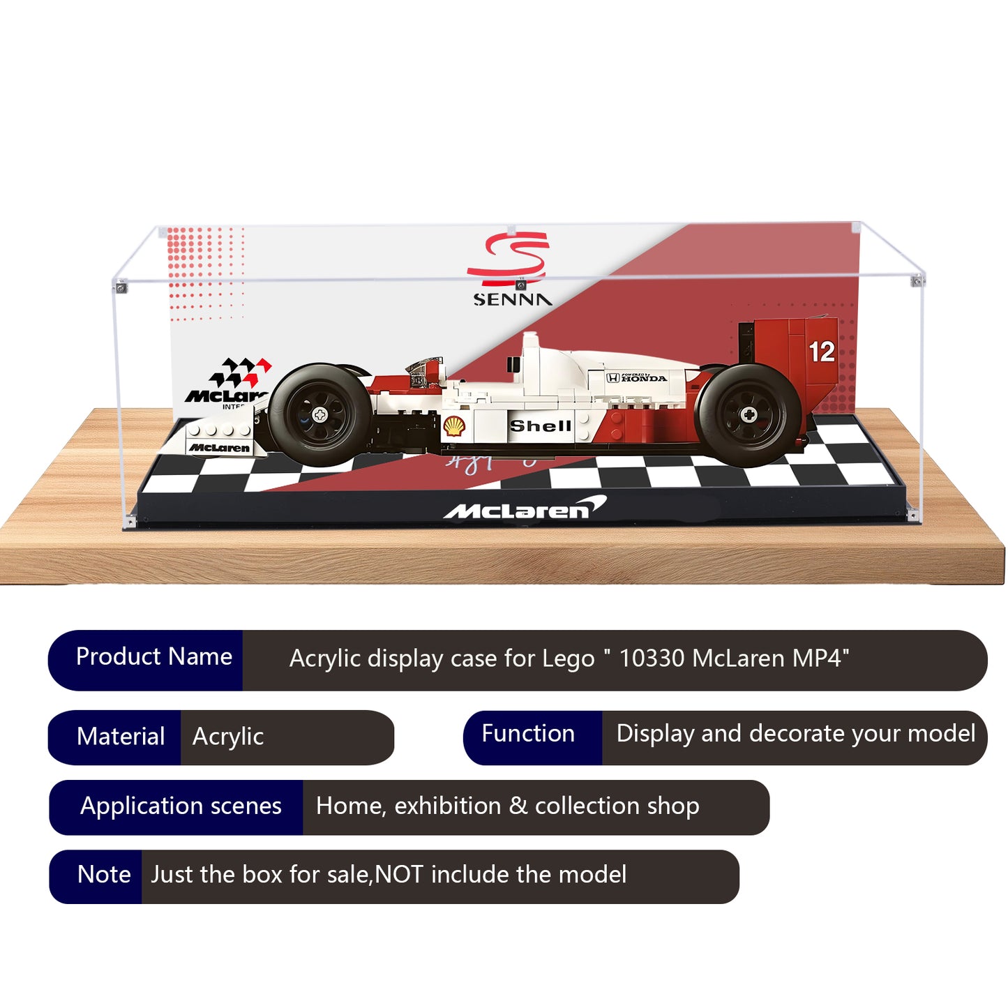 BrickArmor Display Case for LEGO McLaren MP4 10330