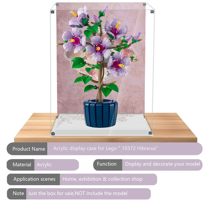 BrickArmor Display Case for LEGO 10372 Hibiscus Flowers Building Set,Dustproof Clear Display Box Compatible with Lego10372（Box Only, Model Not Included）