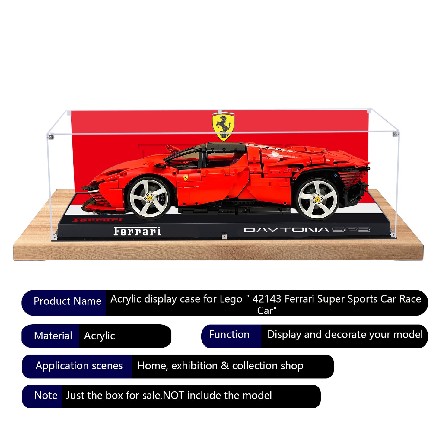 BrickArmor Display Case for LEGO Ferrari SP3 42143